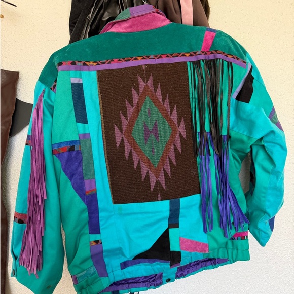 Colorful Women's Patchwork Jacket - Picture 2 of 6